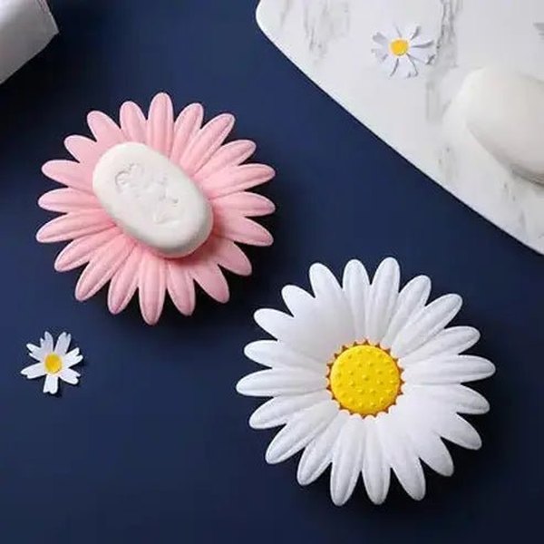Double-Layer Daisy Bathroom Soap Dish
