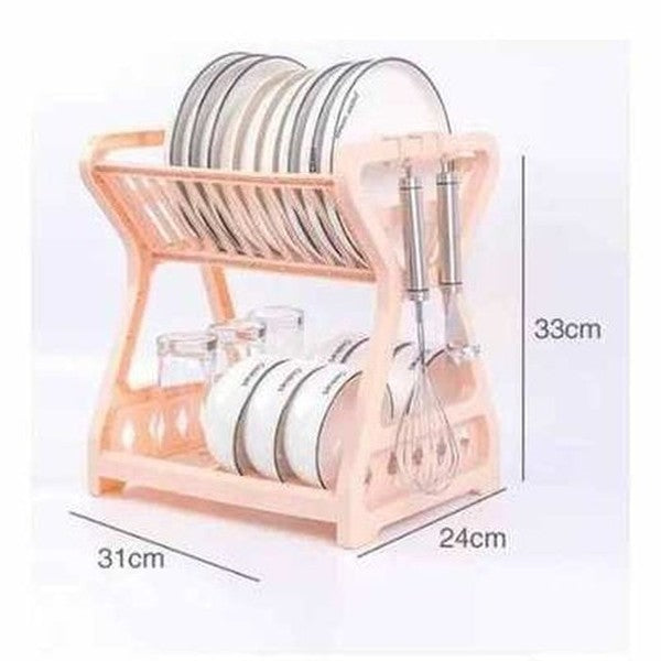 Double Layer Dish Drying Rack Over Sink Organizer Dish Dryer