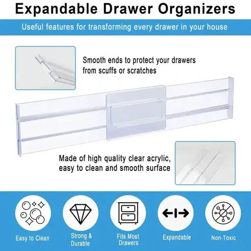 Drawer Dividers Organizers 4 Pack