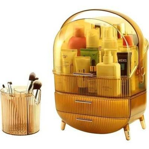 Dresser Organizer Container with Lid and Drawers