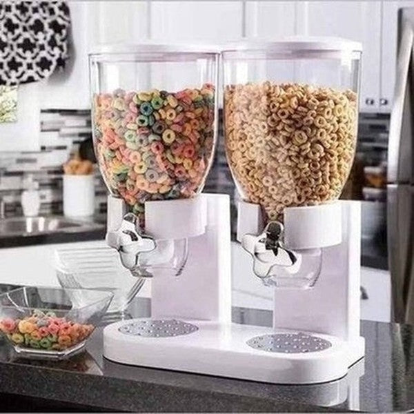 Dry Food Dispenser Dual Control Dry Food Cereal Dispenser