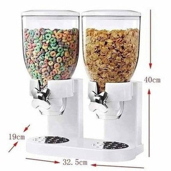 Dry Food Dispenser Dual Control Dry Food Cereal Dispenser
