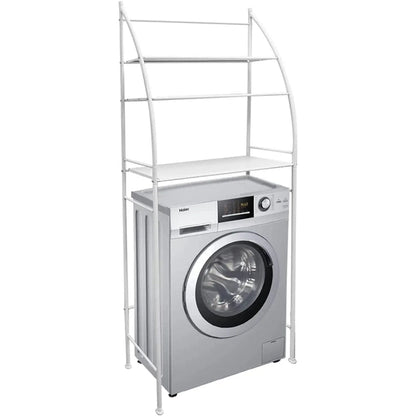 White Metal Bathroom Cabinet with 3 Shelves