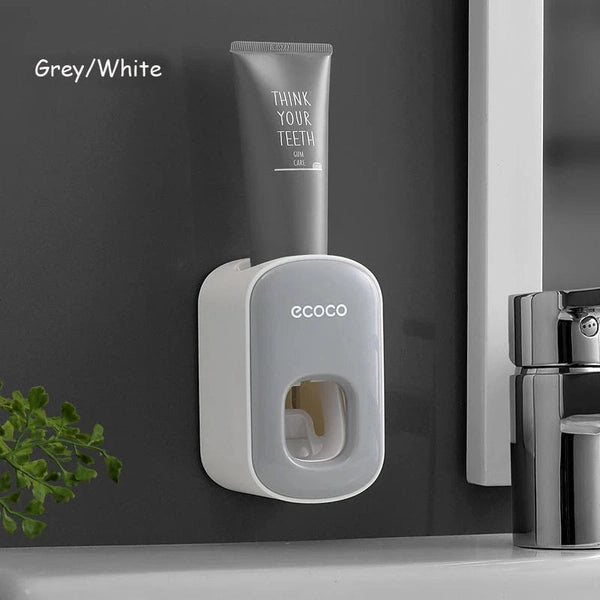 Ecoco Automatic Toothpaste Dispenser, No Nail Bathroom Toothpaste Squeezer