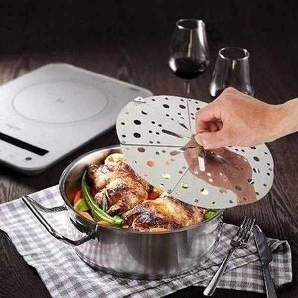 Expandable Stainless-Steel Drop Lid Inner Steamer Basket 