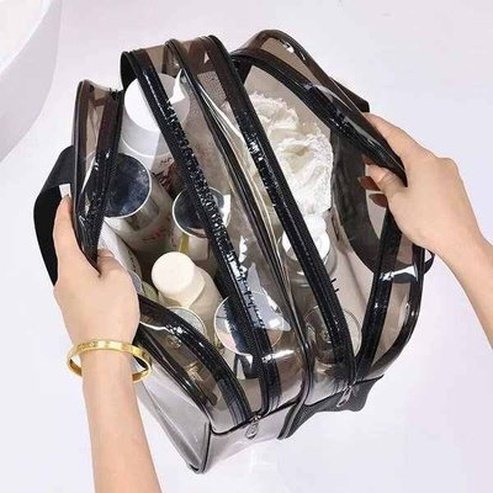 Female Transparent Waterproof Makeup Storage Pouch