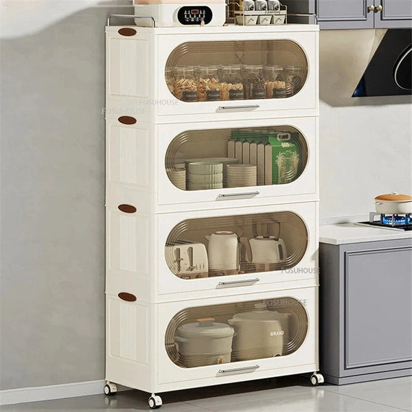 Floor-standing Kitchen Rack, Multi-layer Kitchen Cabinets, Multi ...