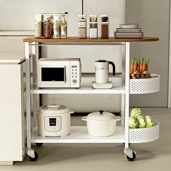 Floor-to-Ceiling Multi-Layer Kitchen Rack Trolley - Storage Solution