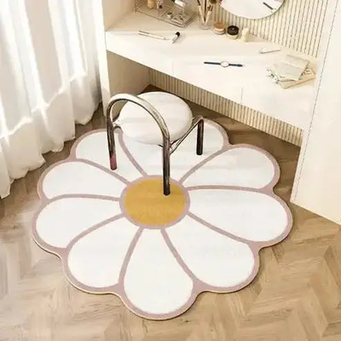 Flower Shaped Cashmere Living Room Decor Rug