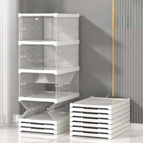 Foldable Integrated Shoe Box Organizer