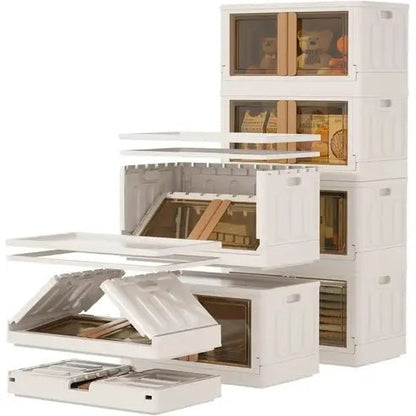 Folding Storage Bin with Wheels & Handle