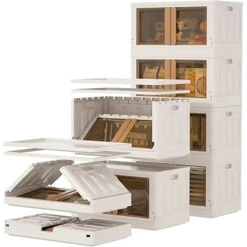 Folding Storage Bin with Wheels & Handle