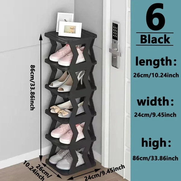 Folding Simple Shoe Rack – Compact Shoe Storage Cabinet for Corridors