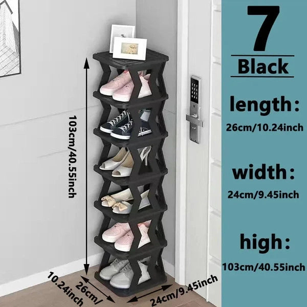 Folding Simple Shoe Rack – Compact Shoe Storage Cabinet for Corridors