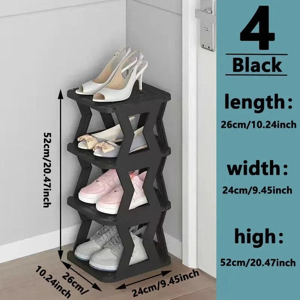 Folding Simple Shoe Rack – Compact Shoe Storage Cabinet for Corridors