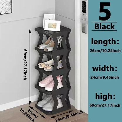 Folding Simple Shoe Rack – Compact Shoe Storage Cabinet for Corridors