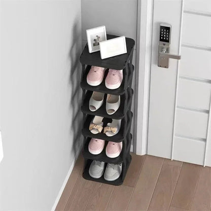 Folding Simple Shoe Rack – Compact Shoe Storage Cabinet for Corridors