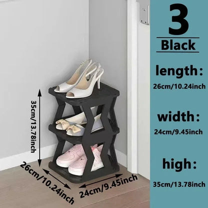 Folding Simple Shoe Rack – Compact Shoe Storage Cabinet for Corridors