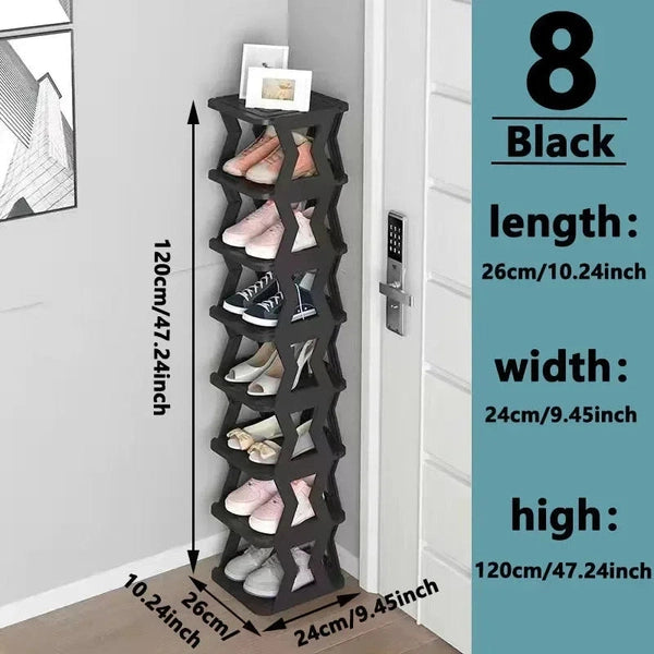 Folding Simple Shoe Rack – Compact Shoe Storage Cabinet for Corridors
