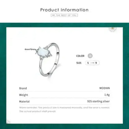 Genuine 925 Sterling Silver Rings Designed for Women by Modian