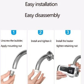 3000W Electric Water Heater Instant Heating Faucet Hot and Cold Double Outlet Electric Tap Temperature Display Kitchen Bathroom. Type: Faucet Accessories.