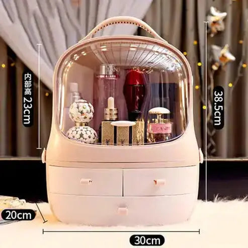 LED Desktop Makeup Organizer Box