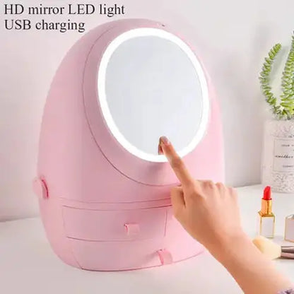 LED Desktop Makeup Organizer Box