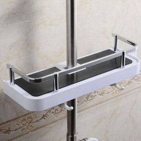 shower accessories storage pole rack. bathroom pole shelf shower bath storage shelf hollow tray holder organizer. bathroom accessories: bathroom accessory mounts.