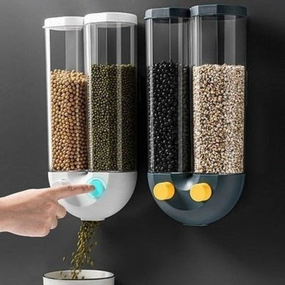 U -shaped wall-mounted design rice storage dispenser box 