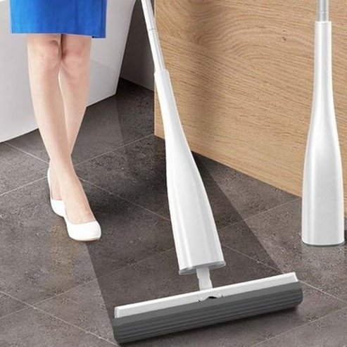 Automatic Self Wringing Mop Flat Mop Easy Mop With PVA Sponge Mop Heads Free Hand Wash Self Wringing For Bedroom Floor Cleaning. Type: Mops.