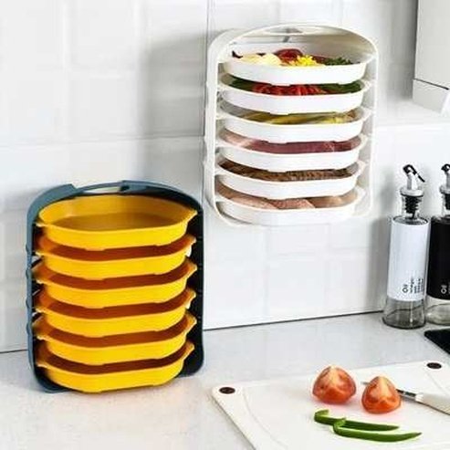 6 Layer Plastic Side Dish Storage Rack