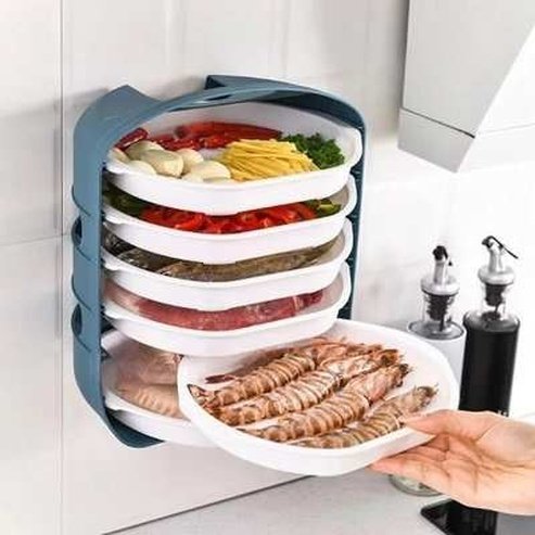 6 Layer Plastic Side Dish Storage Rack