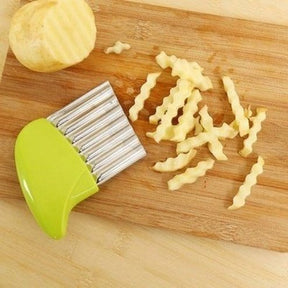 Potato Cutter French Fries Maker Stainless Steel Wavy Knife French Fries Cutter Kitchen Knife French Fries. Kitchen Tools & Utensils. Type: Kitchen Slicers.