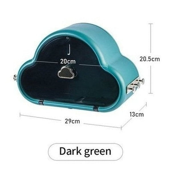 Cloud Shape Tissue Storage Box Bathroom Wall Mounted Multifunction Waterproof Paper Holder Face Towel Organizer Box. Bathroom Accessories. Type: Facial Tissue Holders.
