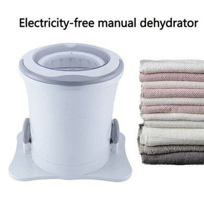 Manual Clothes Dehydrator Without Electricity Home Dormitory Hand Pulled Small Clothes Spin Mop Bucket Portable Washing Machine. Laundry Appliances: Dryers.