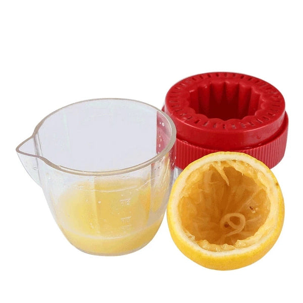 Lemon Squeezer with Lid, Plastic Manual Lemon Juicer, Orange Press Cup