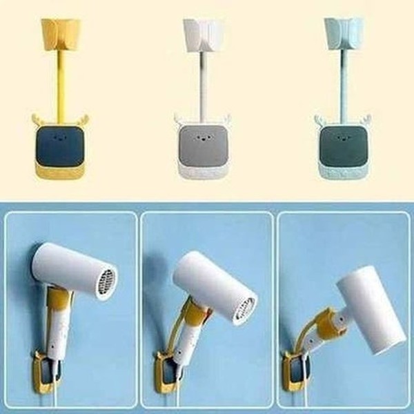 Hair Dryer Holder Wall Mounted Bathroom Organizer