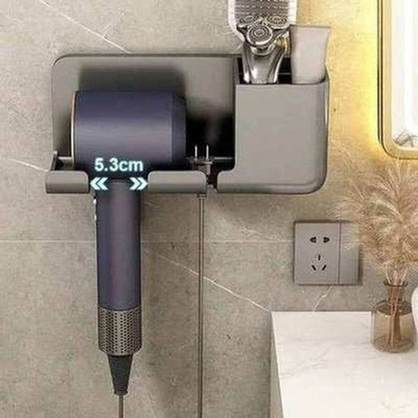 Hair Dryer Holder Wall Mounted Bathroom Shelf Storage