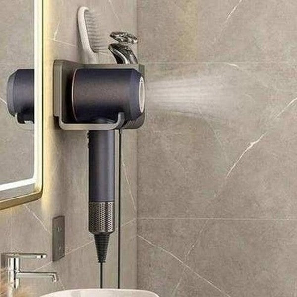 Hair Dryer Holder Wall Mounted Bathroom Shelf Storage