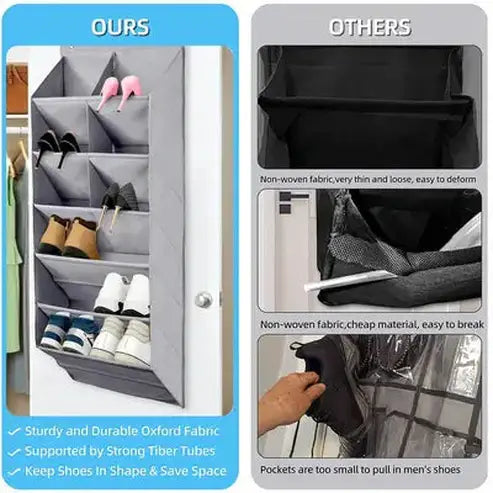 Hanging Shoe Organizer with 9 Pocket and Hooks