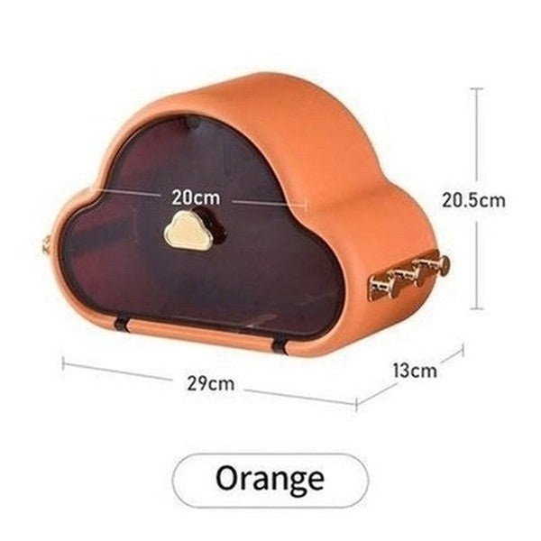 Cloud Shape Tissue Storage Box Bathroom Wall Mounted Multifunction Waterproof Paper Holder Face Towel Organizer Box. Bathroom Accessories. Type: Facial Tissue Holders.