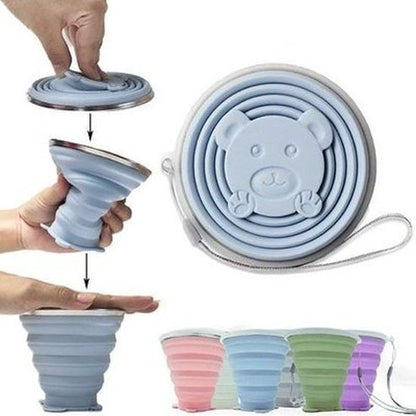 Portable Telescopic Silicone Folding Water Bottle Cup