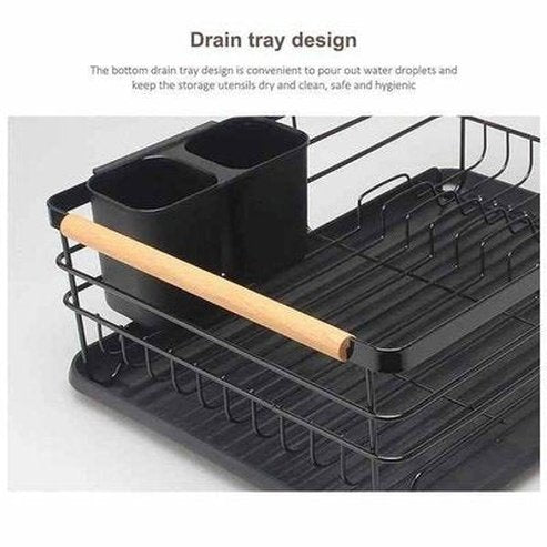 Home Drying Rack Dish Drainer With Drainboard
