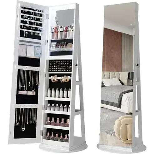 Jewelry Organizer with Door with Full Length Mirror