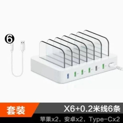 Kini 6-Port USB Charger: QC3.0 Power Delivery, Desktop Charging Station