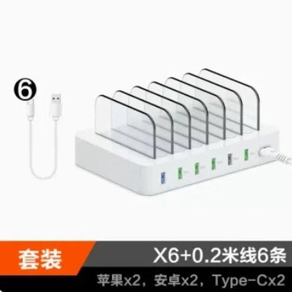 Kini 6-Port USB Charger: QC3.0 Power Delivery, Desktop Charging Station