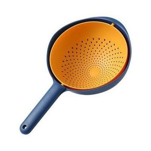 Kitchen Double Layer Plastic Drain Basket with Handle