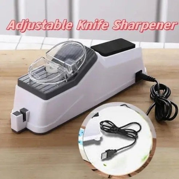 Kitchen Knife Sharpener with Ceramic Grinding Wheel