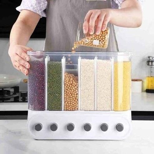 Kitchen Rice Dispenser Wall-mounted Food Storage Containers