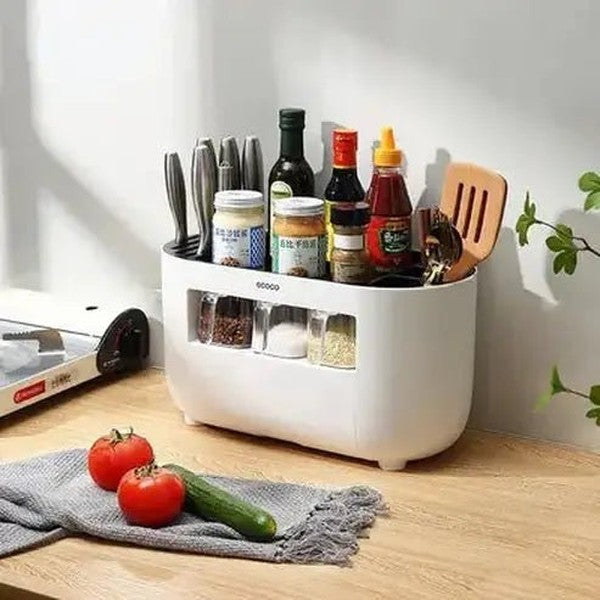 Kitchen Seasoning Storage Rack and Knife Holder